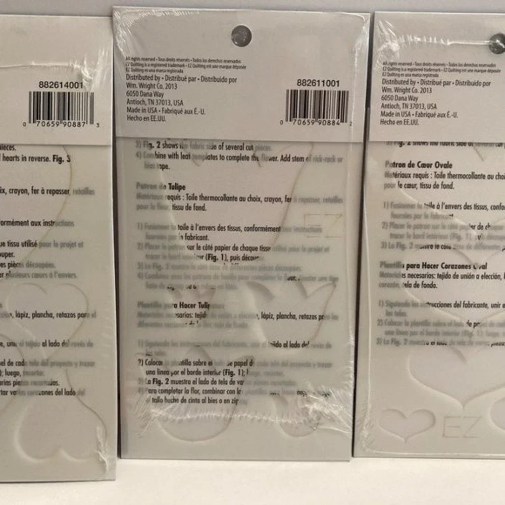 5 Simplicity EZ Quilting Template Stencils Fabric Paper Crafts Scrapbook